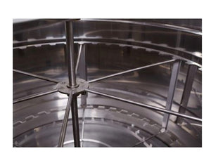 12 deep frame langstroth  or 24 shallow frame extractor.  Radial Extractor, Konigin Honey Extractor, stainless steel.  TUV Rheinland certified by German Engineering standards.  