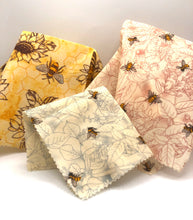 Load image into Gallery viewer, organic beeswax foodwrap to cover fruits and vegetables and cheeses
