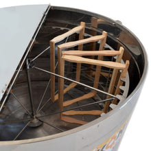 Load image into Gallery viewer, 16 deep frame langstroth or 32 shallow frame extractor. Radial Extractor, Konigin Honey Extractor, stainless steel. TUV Rheinland certified by German Engineering standards.
