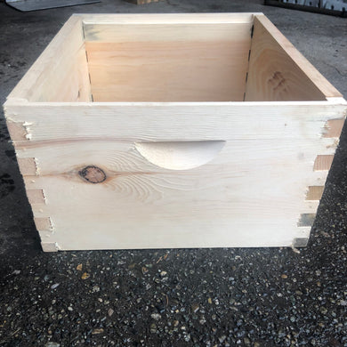 bee hive, beekeeping, deep super, brood box, standard box, wooden ware, hive body, unassembled