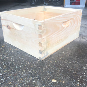 bee hive, beekeeping, deep super, brood box, standard box, wooden ware, hive body, unassembled