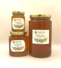 Load image into Gallery viewer, organic local honey collected in urban North Burnaby.  A mix of wildflowers and spring flowers.
