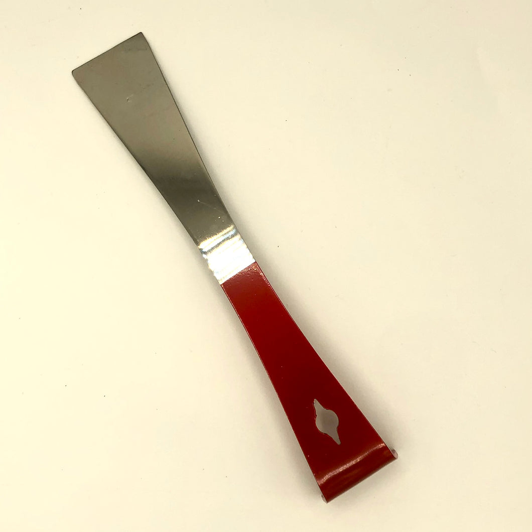 hive tool, stainless steel, half painted, scraper, pry bar